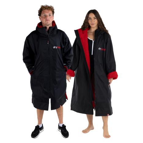 dryrobe Advance Long Sleeve Changing Robe - Black / Red   £156.75